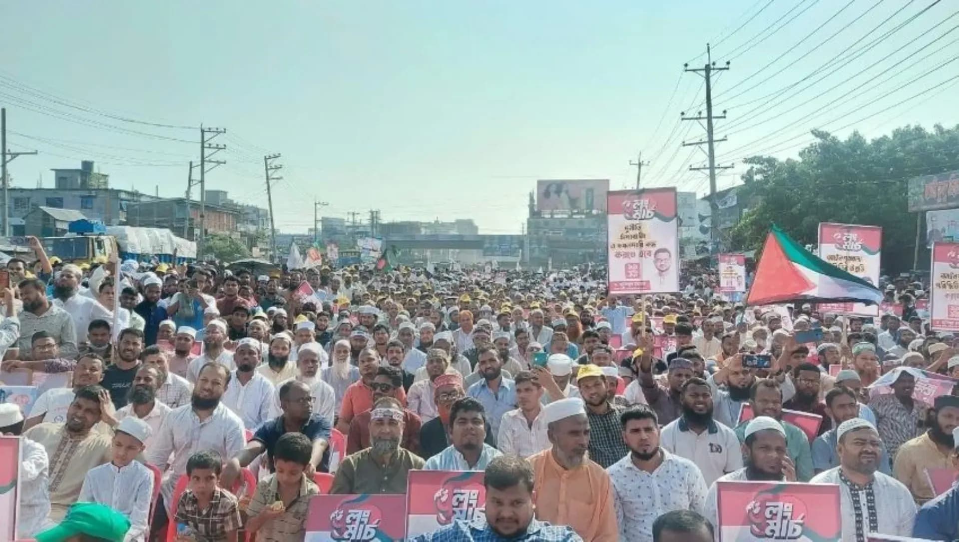 গাজীপুরে ১১ দলের লংমার্চের পথসভা রূপ নিল জনসভায়